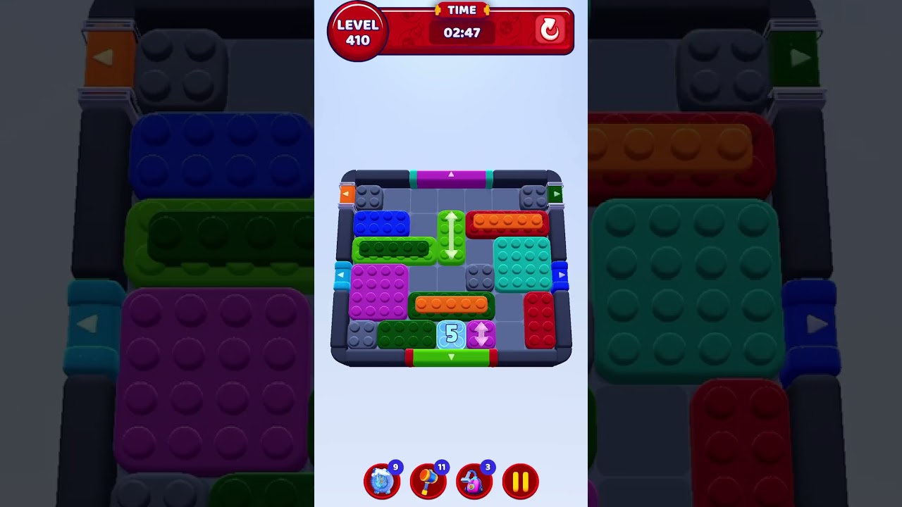 Color Block Jam Level 410 Solution Walkthrough #colorblockjam #gaming #colorblockjamgame #games