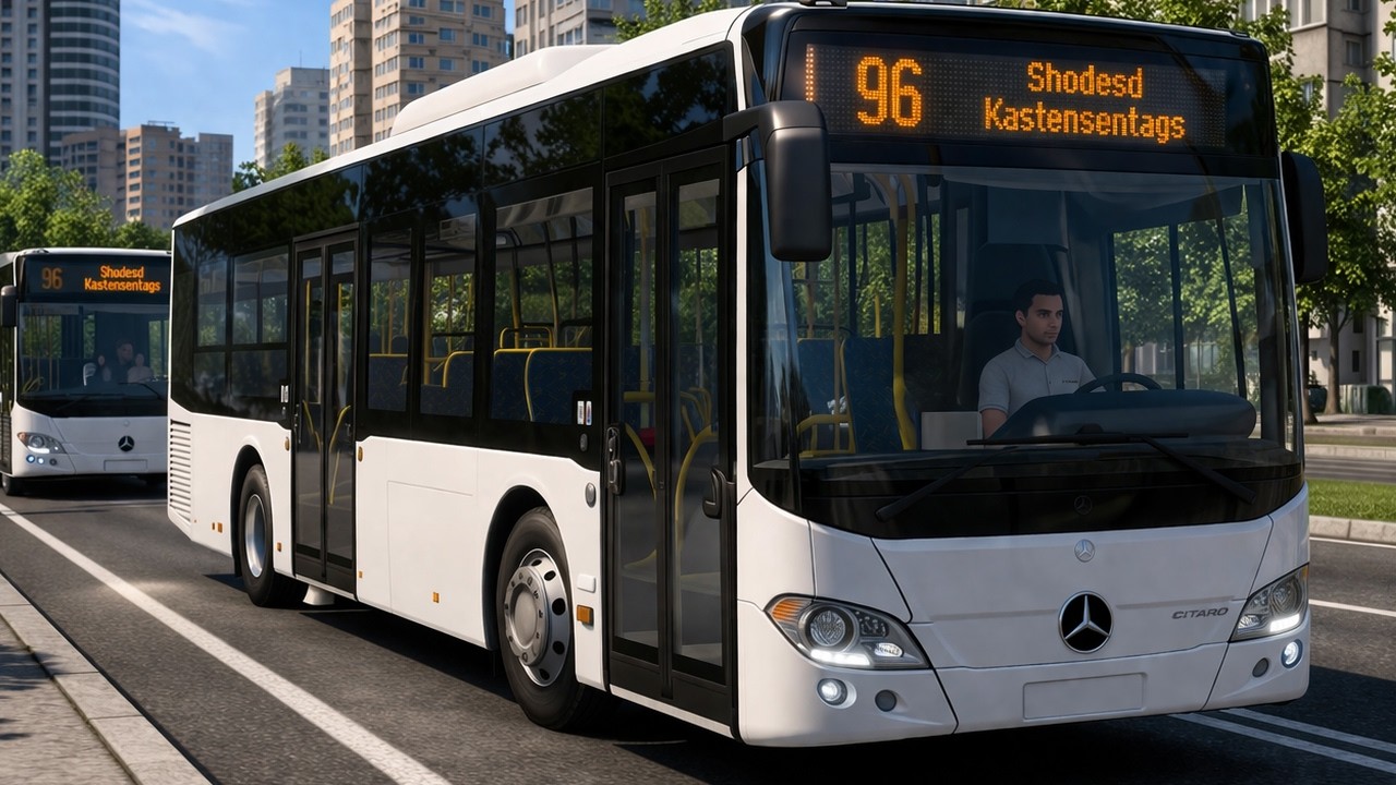Short bus tour in the new city - Bus Simulator 18