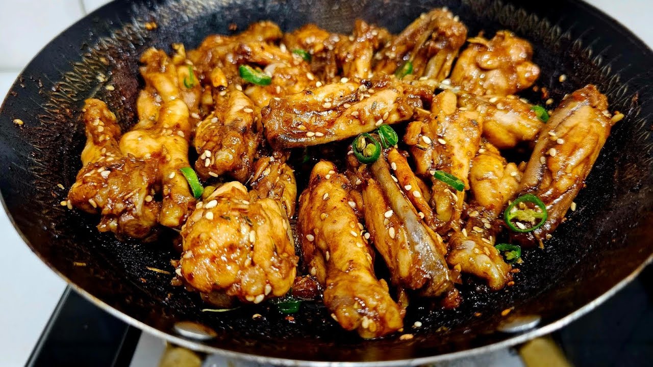 Sesame Smoky BBQ Chicken Wings Recipe By Feast with anna 😋 
