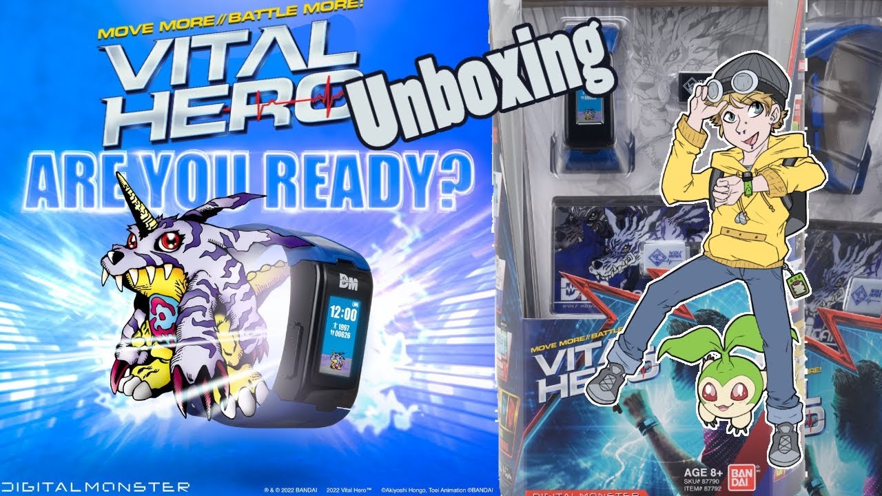 Vital Hero Digimon Blue and Wolf Howl Unboxing + Comparison | The ENGLISH Vital Bracelet