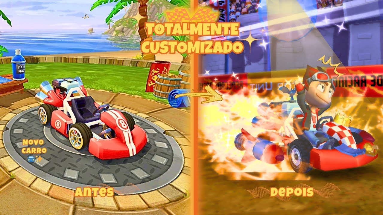 CUSTOMIZAÇÃO:NOVO CARRO KARTWHEELER🏎️🔧🆕-Beach buggy racing2 #bbracing2 #customização #kartwheeler 