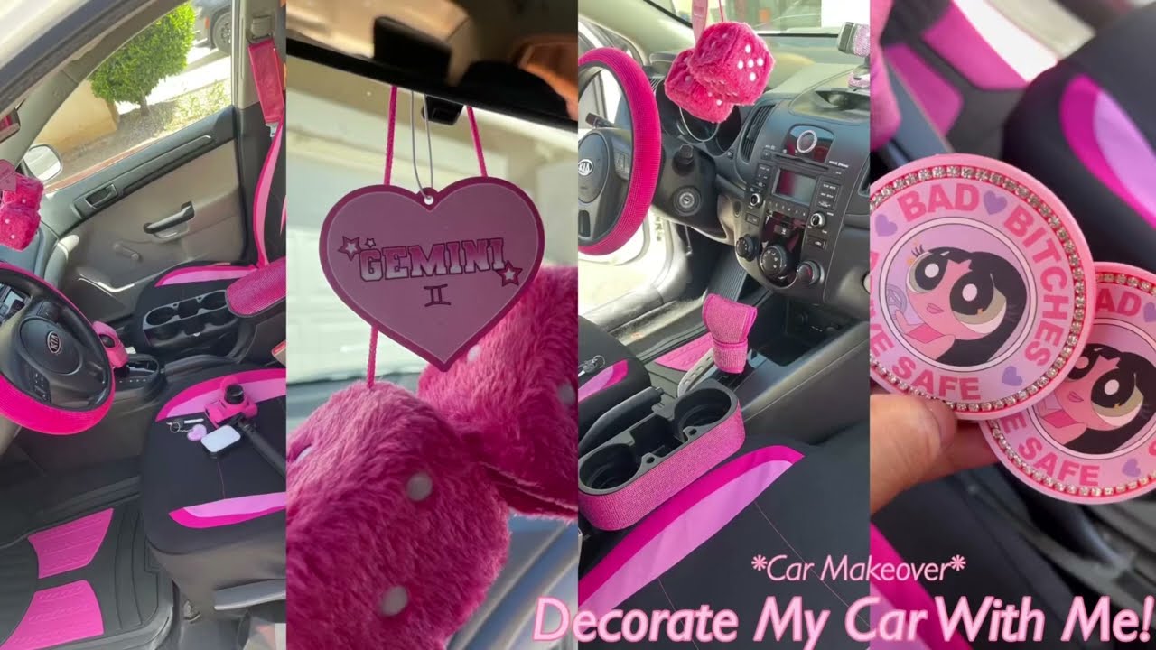 DECORATE MY CAR WITH ME| *Car Makeover* |Pink Amazon & Shein Car Accessories💓