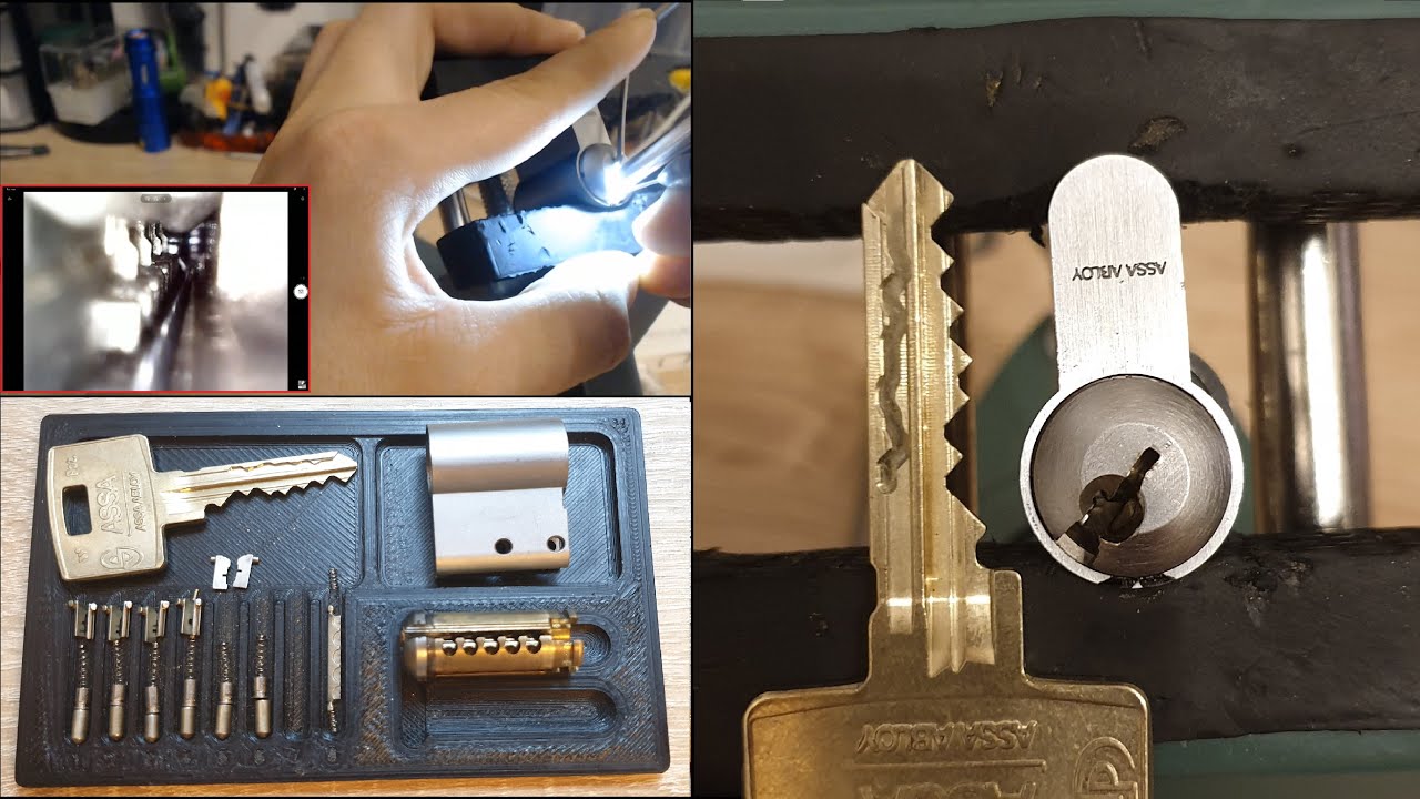 [22] Assa DP4400 6 Barrel-Pins + Countermilling + 10 Serrated Sliders Picked & Gutted + Lockcam
