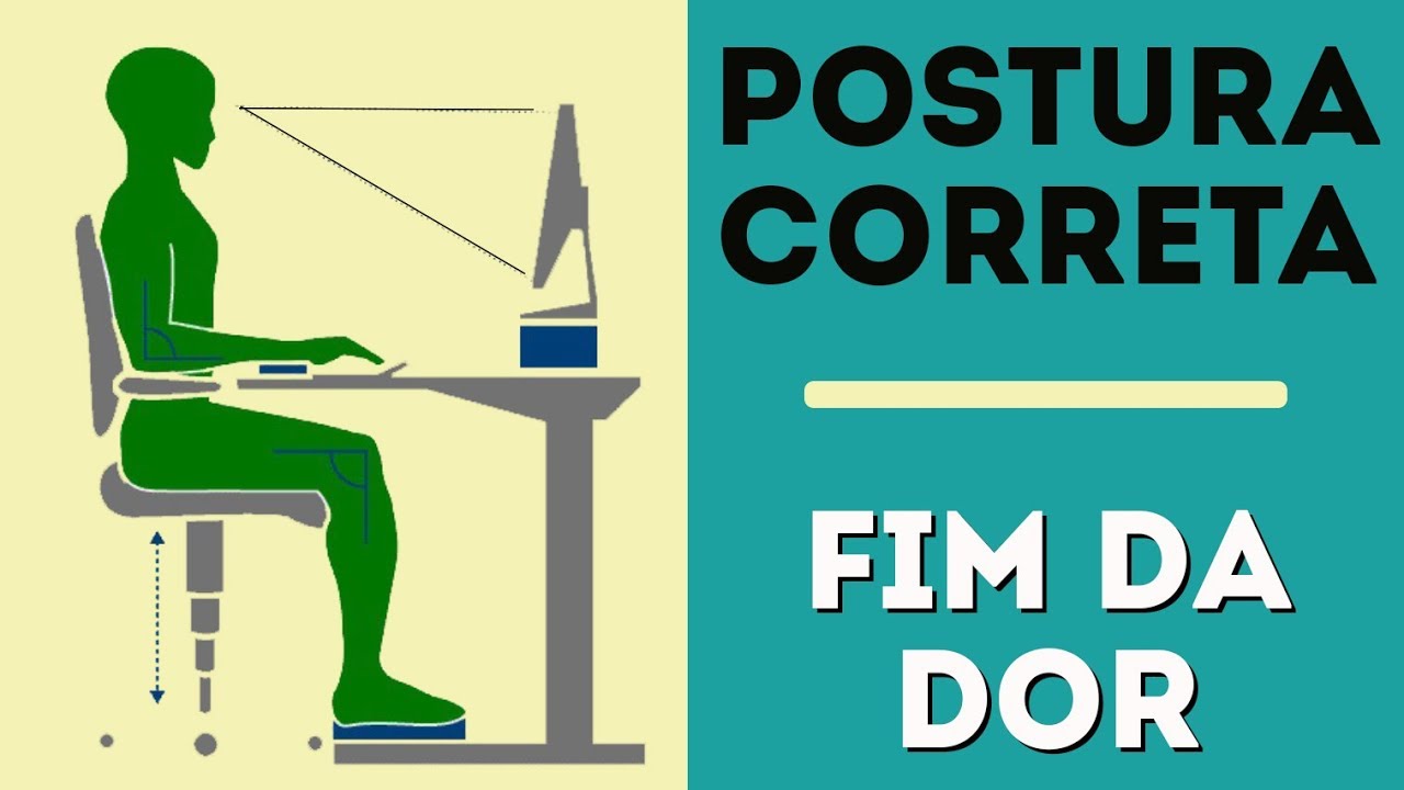 Qual &eacute; a maneira CORRETA de sentar em frente ao PC?