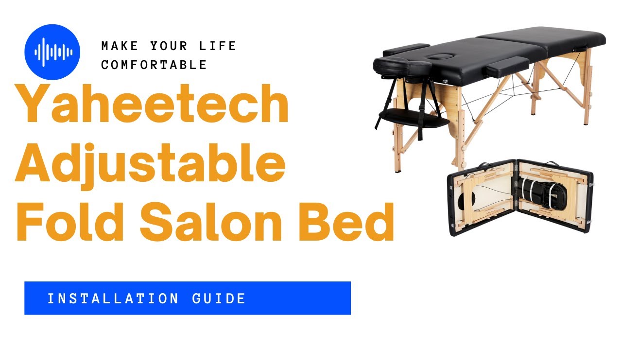 Yaheetech 2-Fold Portable Massage Bed w/ Wooden Frame Installation Guide #massagebed