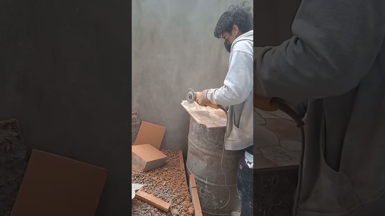 #amoladora corte de #cer&aacute;mica para #parededecorada #reypcpro