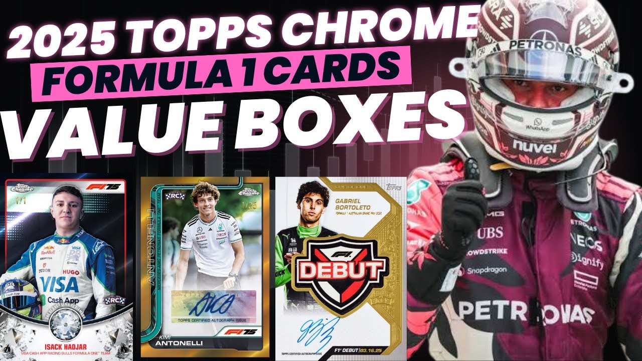 2025 Topps Chrome F1 Value Box Opening LOW NUMBERED Rookie Hits! #f1 #topps 