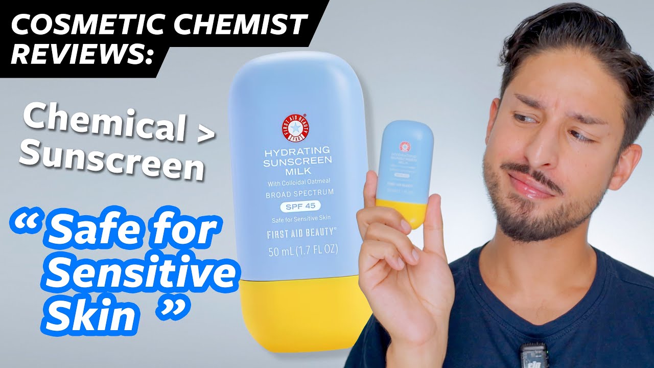 A Chemical Sunscreen “Safe for Sensitive Skin” 🤨 First Aid Beauty Hydrating Sunscreen Milk SPF 45