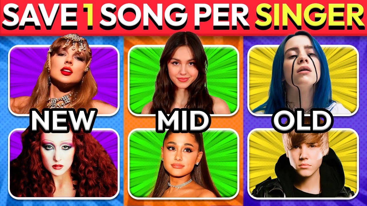 Save One Song Per Singers 🎤 OLD vs MIDDLE vs NEW Most Popular Singers 🎶 Music Quiz