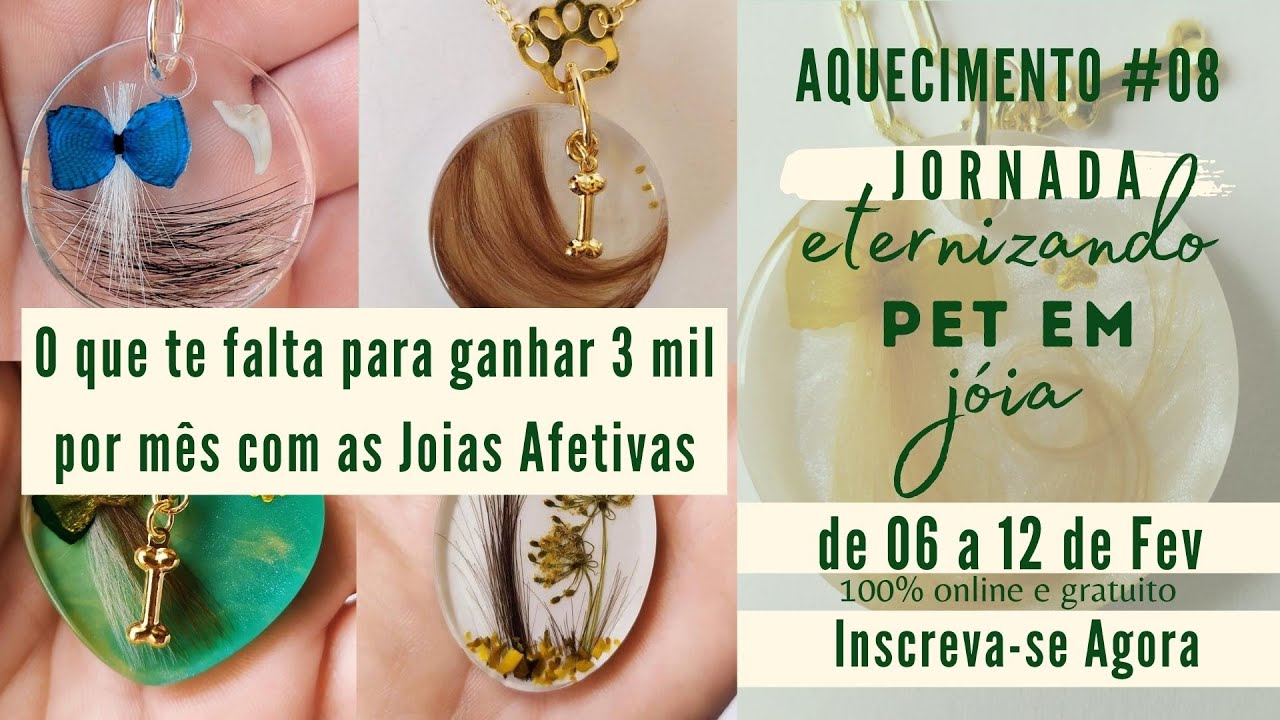 O que te FALTA para ganhar dinheiro com as JOIAS DE MATERIAL PET e AFETIVAS