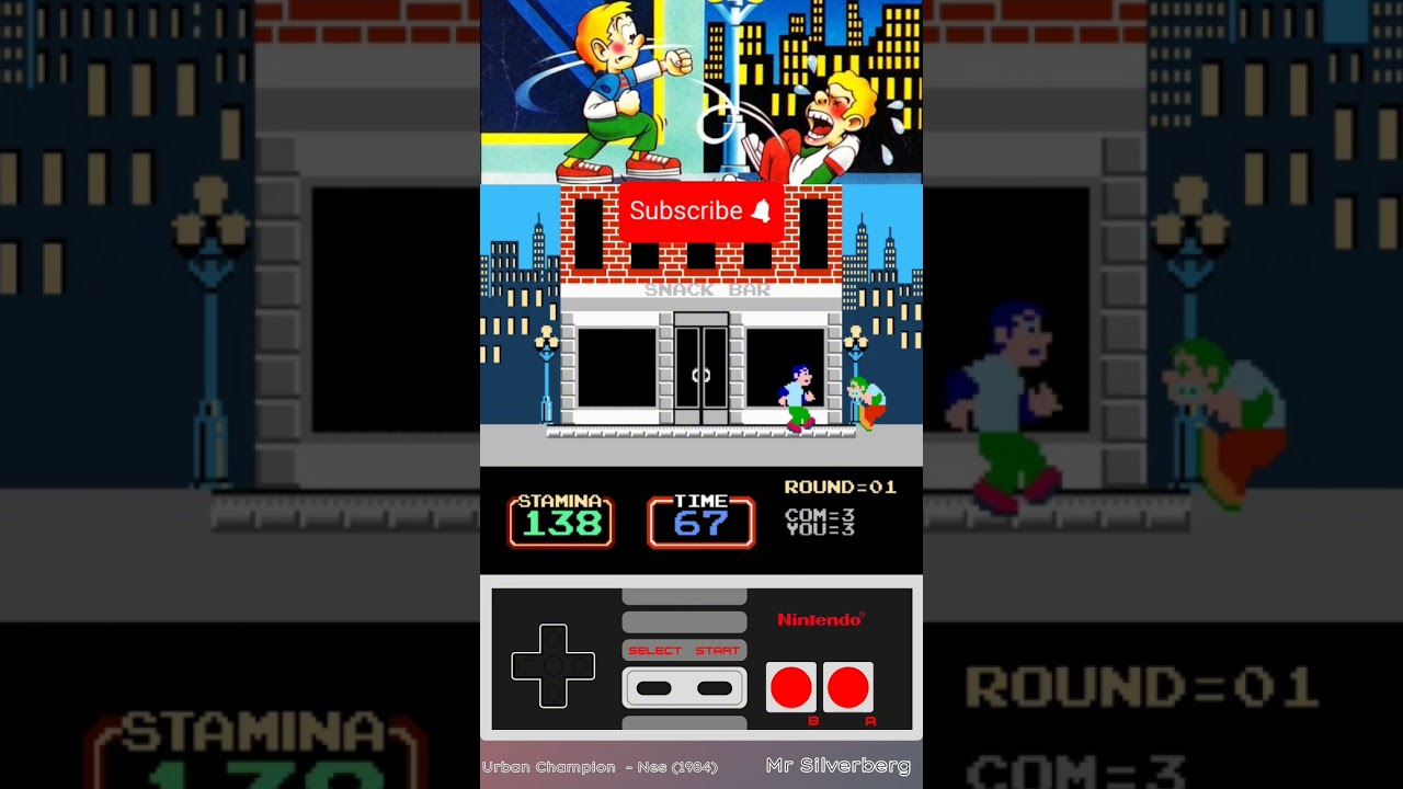 Urban Champion - Nes (1984) #urbanchampion #nes #retrogame #nintendo #shorts