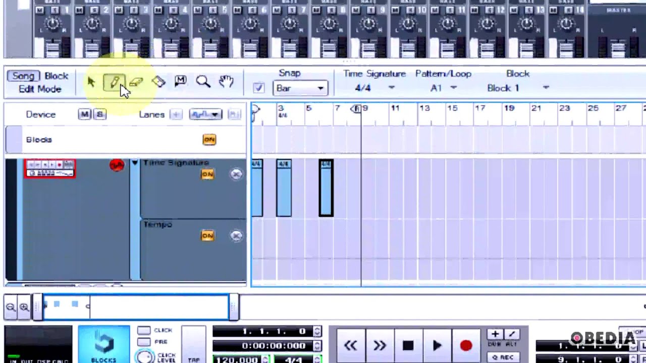 PROPELLERHEAD REASON: how to automate a time signature change