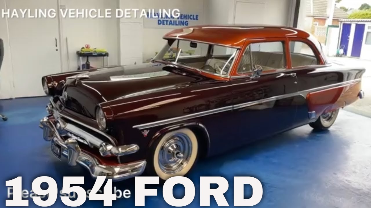 1954 FORD , 2 DOOR CUSTOMLINE , V8 302 , RESTORED  ,  CLASSIC AMERICAN CAR FOR SALE.