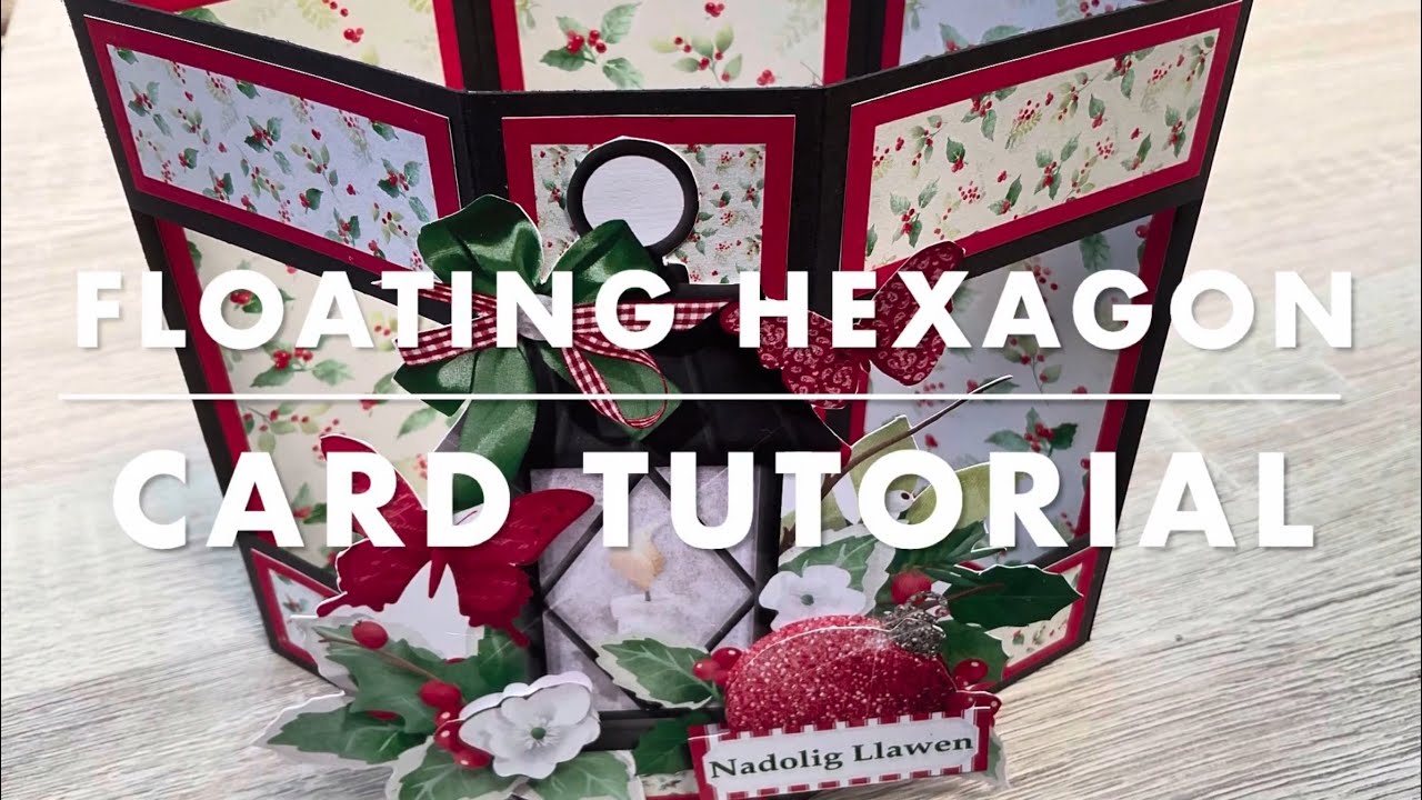 Hexagonal Floating Card Tutorial using @NitwitCollections