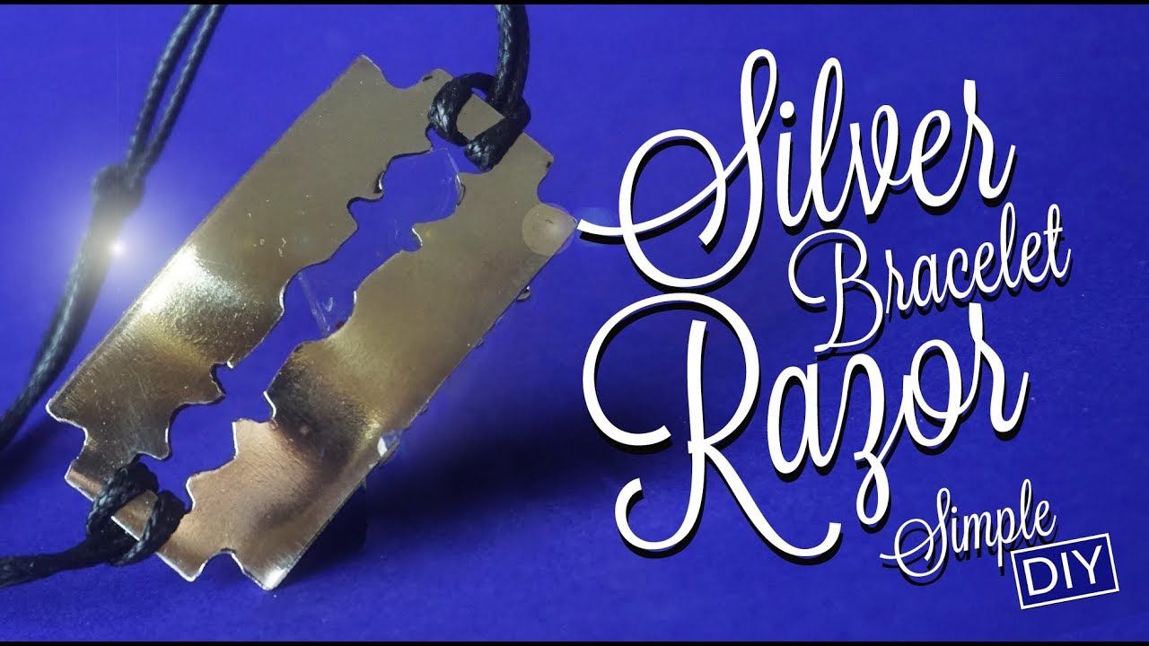 Silver RAZOR blade bracelet [DIY]