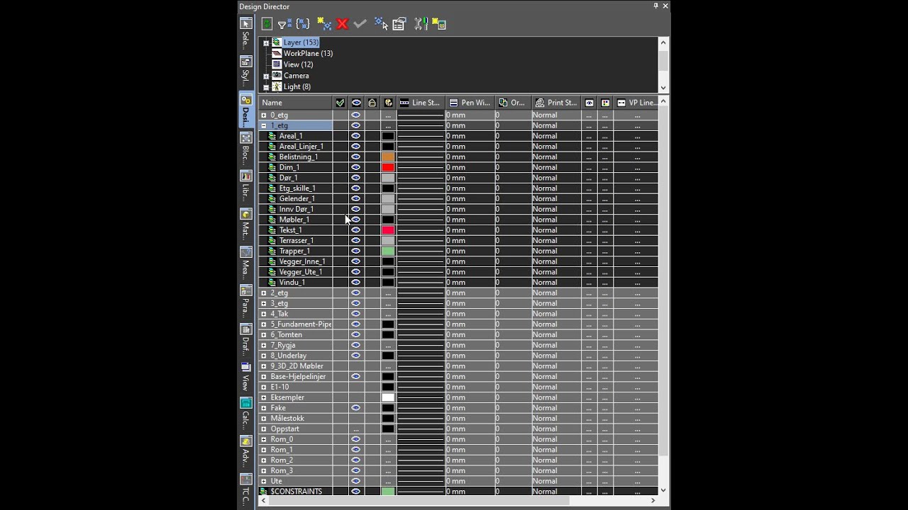 TurboCAD | How to make Layers filter