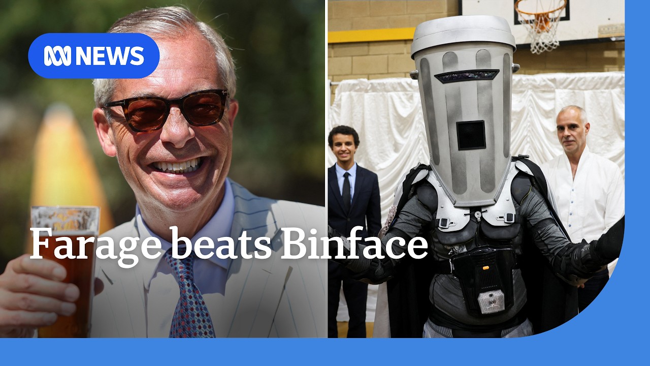 Nigel Farage beats Count Binface in Clacton by-election | ABC NEWS