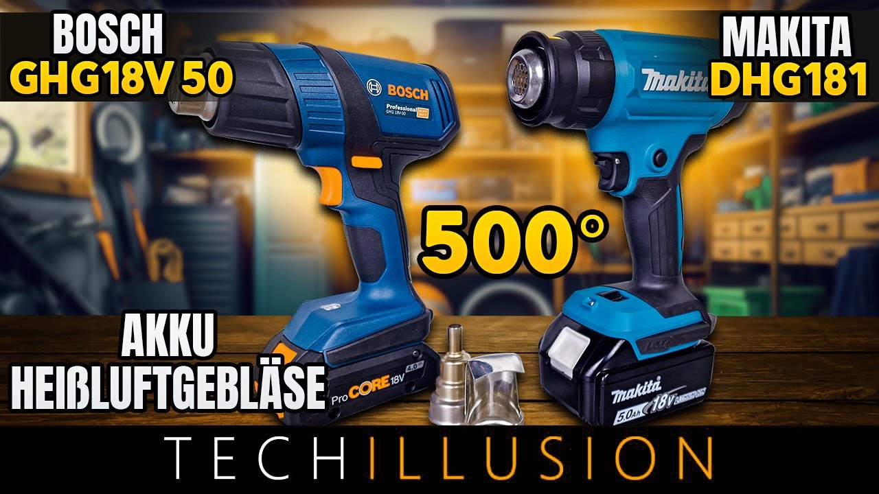 🔥WER WIRD HEIßER?!🧐 MAKITA vs BOSCH 18V AKKU HEIßLUFTGEBLÄSE!😱 - DHG181 vs GHG 18V-50 - Test