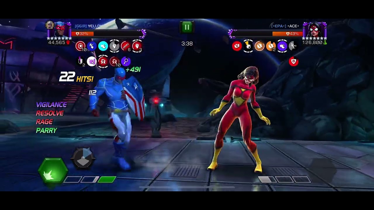 Patriot vs Spider-Woman node 42 (close)