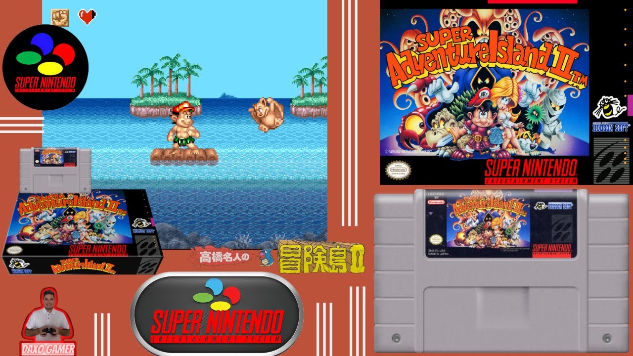 Super Adventure Island II (2) (Super Nintendo,SNES)(1994)🎮ZERADO - Longplay jogando ATÉ ZERAR