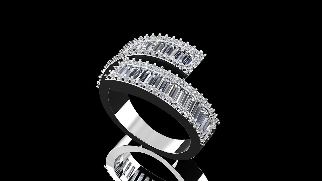 !! Channel setting bugget diamond !!  #diamond_ring #rhinoceros #matrix_designe #cad #3d #jwellery