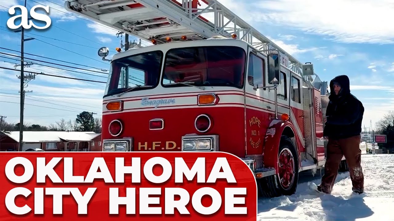 OKLAHOMA MAN goes VIRAL after using VINTAGE FIRE TRUCK to RESCUE PEOPLE from deadly cold