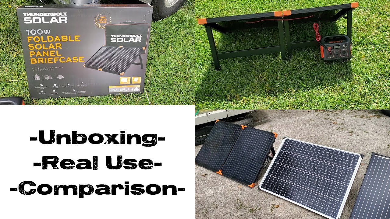 New HF Folding Briefcase Solar Panel - Unboxing/First Use/Comparison