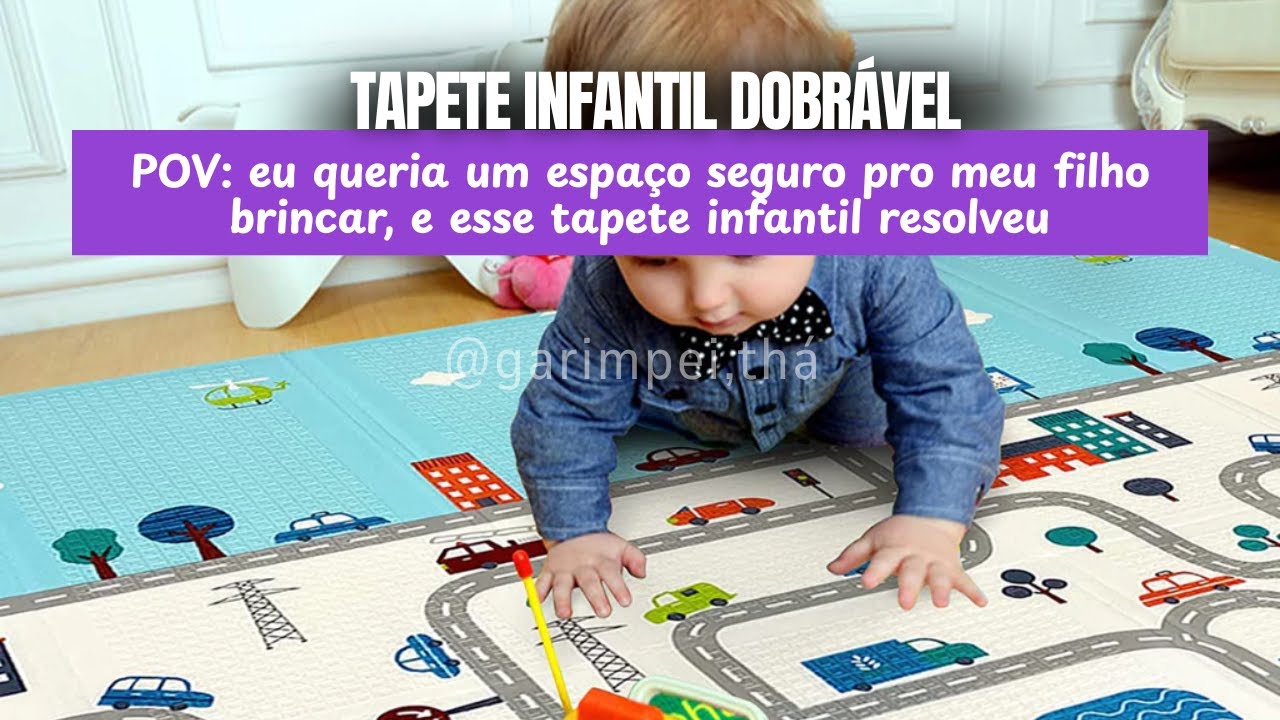O Melhor Tapete Infantil para Bebês? Tatame Dupla Face Dobrável 