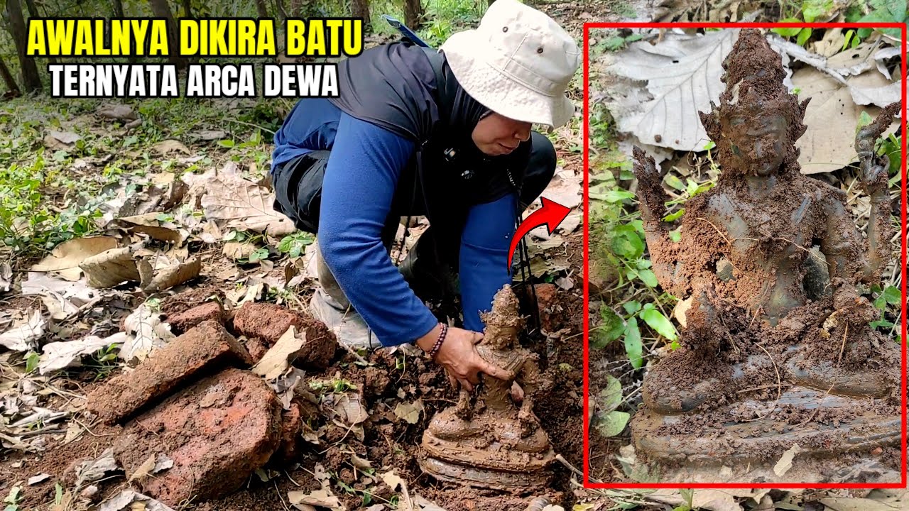 Viral.! Berawal Dari Mimpi Wanita ini Temukan Arca Dewa Terpendam Di Bekas Perkampungan Kuno