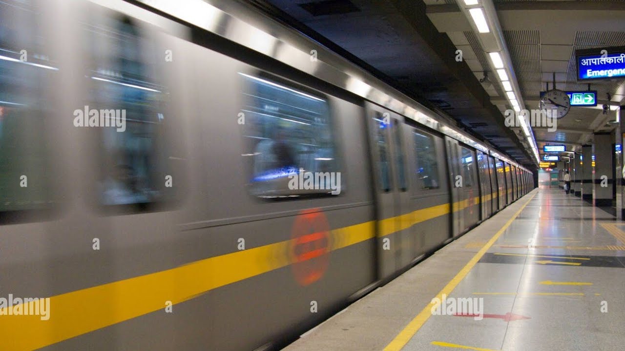 Delhi metro yellow line Mitbhushi journey from New Delhi to Chandni chowk 
