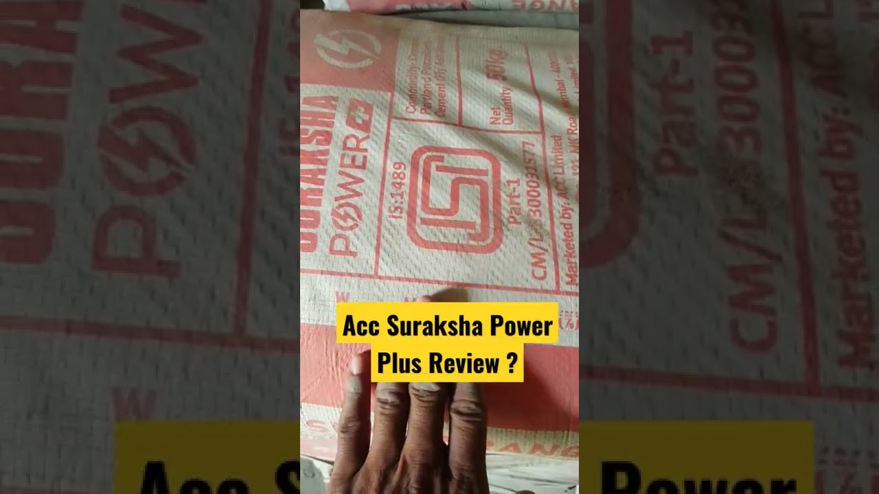 Acc cement Suraksha power plus Quality Review #shorts