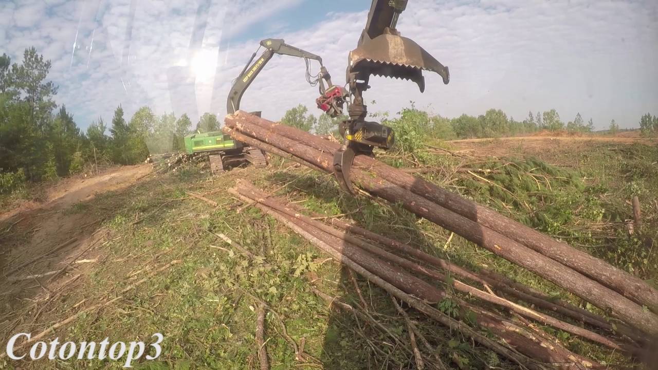 John Deere 2154D track loader shovel logging