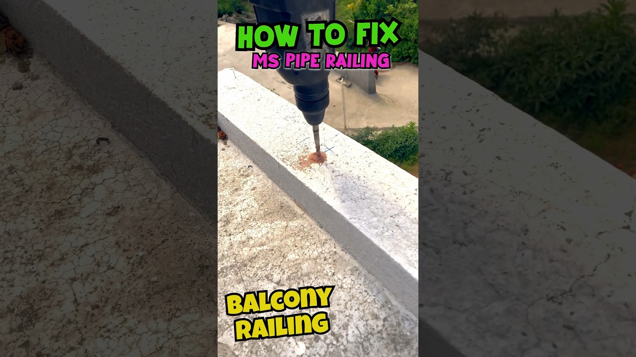 How to fix Balcony Railing | MS pipe Balcony #railing design #balconyrailing  #howtofix