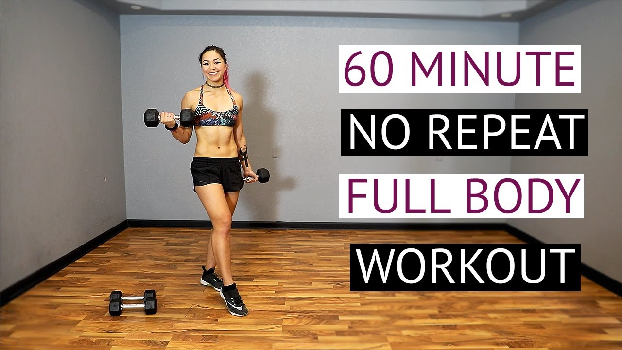 60 Minute NO REPEAT Interval Workout | Lots of Strength, a Bit of Cardio & a Dash of Killer Abs!