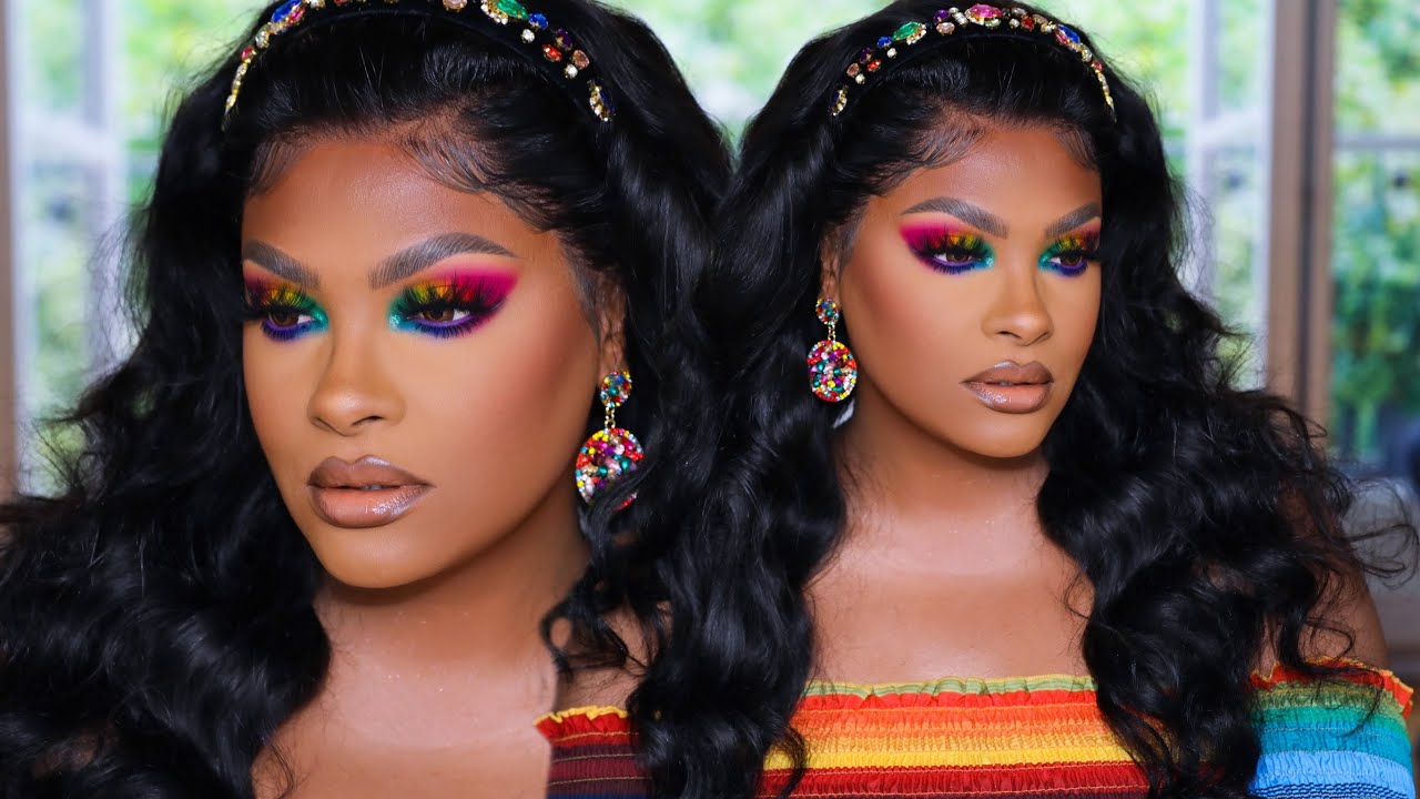 Easy Summertime Rainbow Makeup