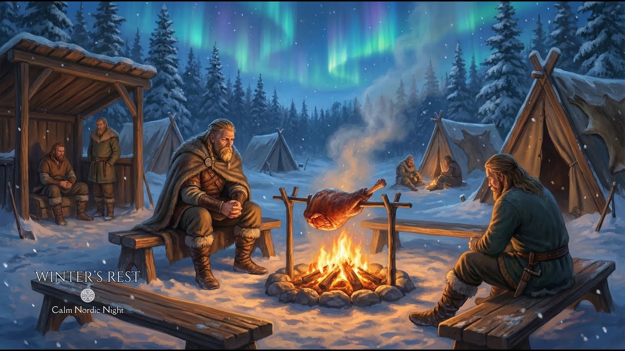 Viking Winter Camp | Calm Nordic Instrumental Music for Sleep & Focus (1 Hour)