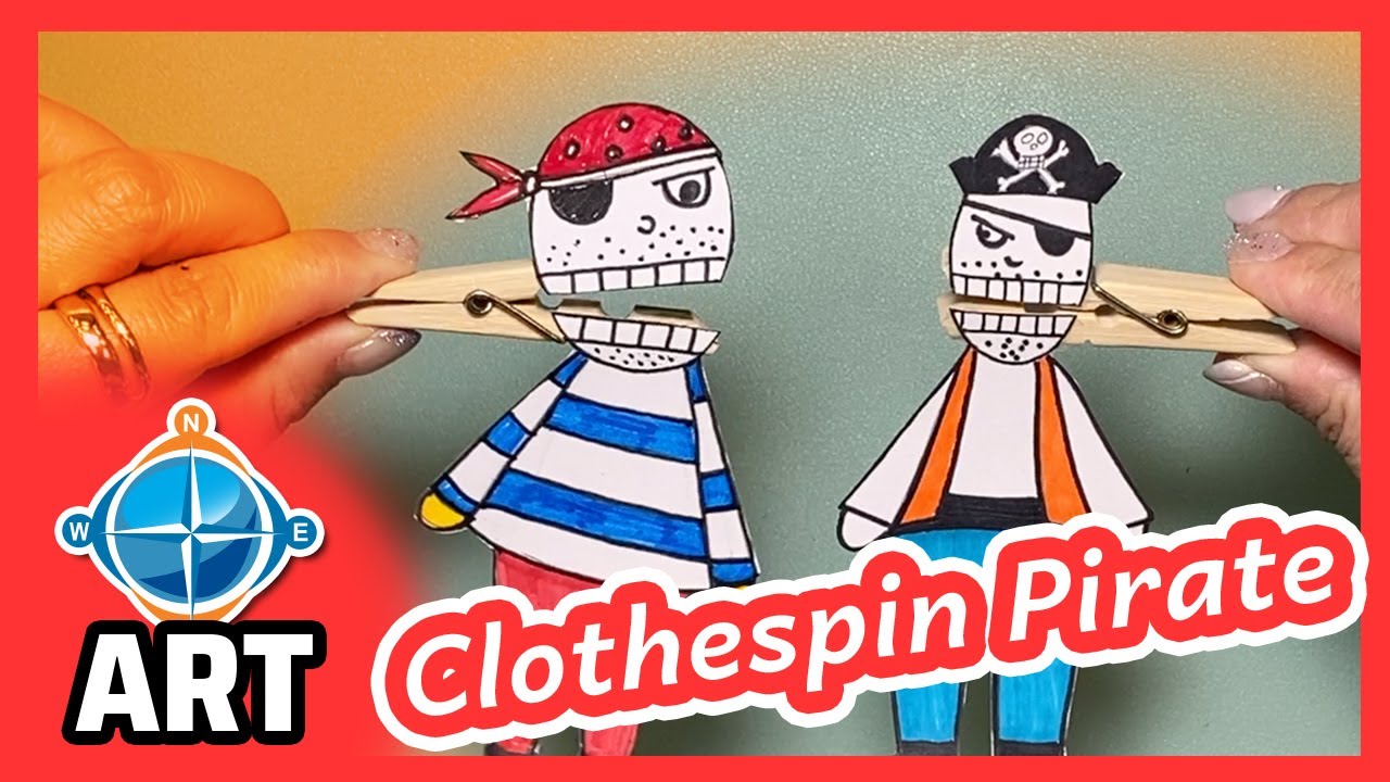 Clothespin Pirate | Fun How To Video! | NWE Kids Art