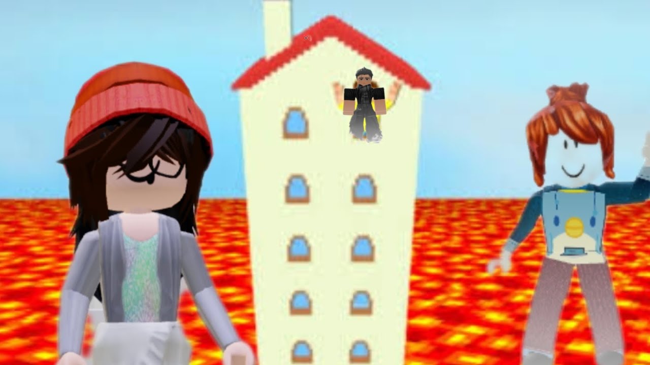 Jogando o chão é lava do Roblox com a Clara e o...