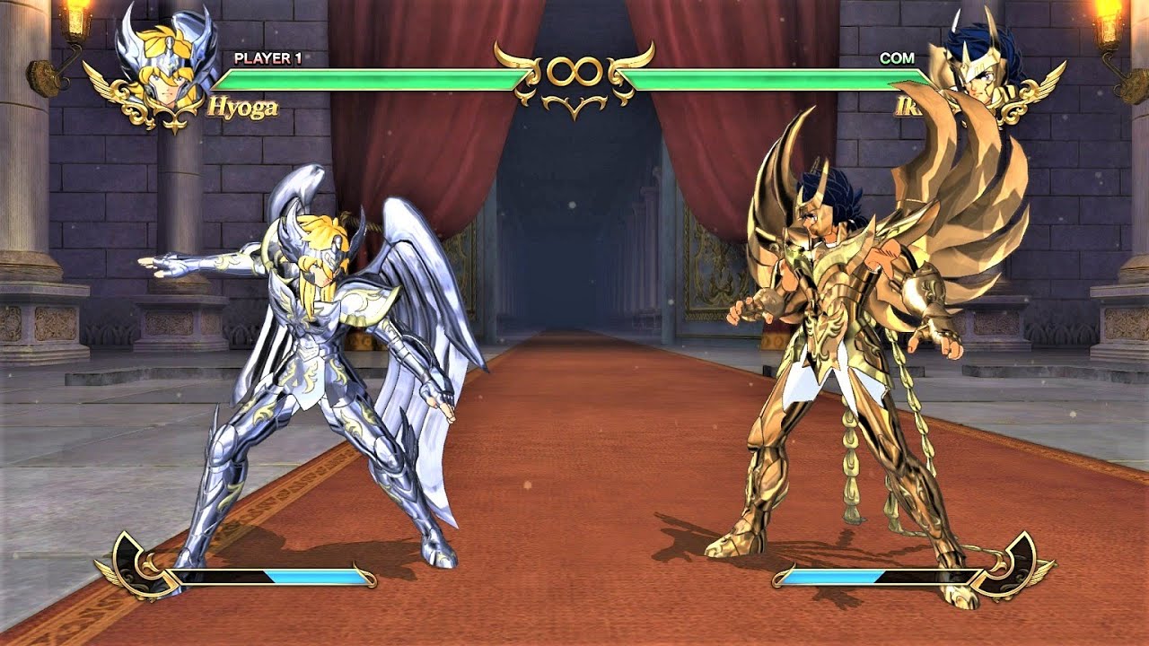 Cygnus Hyoga God Cloth vs Phoenix Ikki God Cloth (Hardest AI) - Saint Seiya: Soldiers' Soul