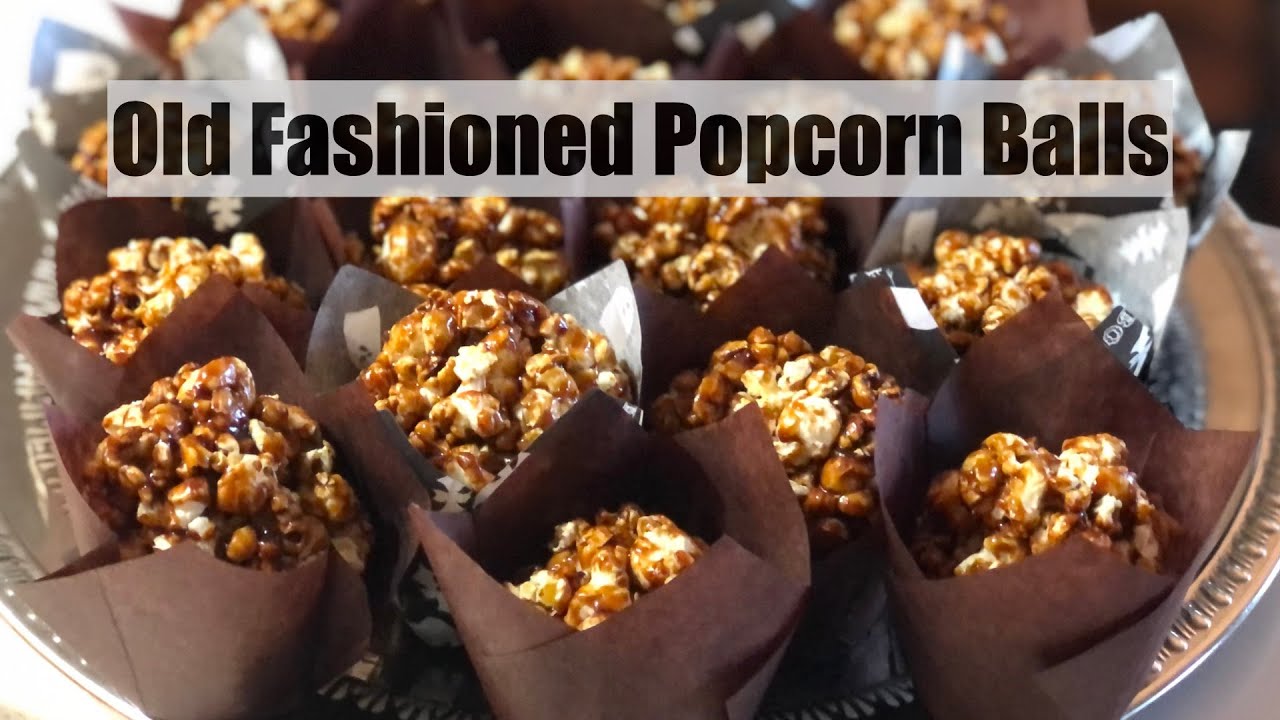Old Fashioned PopCorn Balls made with Molasses