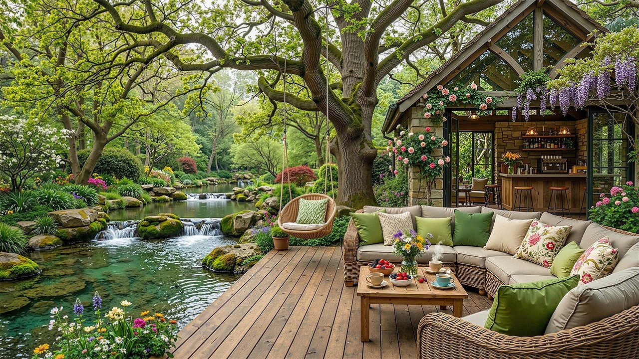 Smooth Jazz in a Secluded Garden Retreat 🌿 Jazz Instrumental Music & Natural Calm For a Happy Mood
