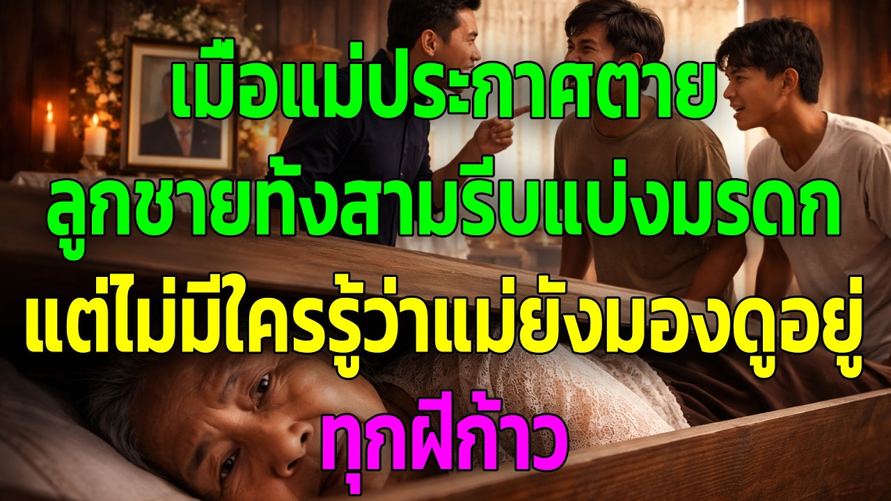 เมื่อแม่ประกาศตาย ลูกชายทั้งสามรีบแบ่งมรดก แต่ไม่มีใครรู้ว่าแม่ยังมองดูอยู่ทุกฝีก้าว