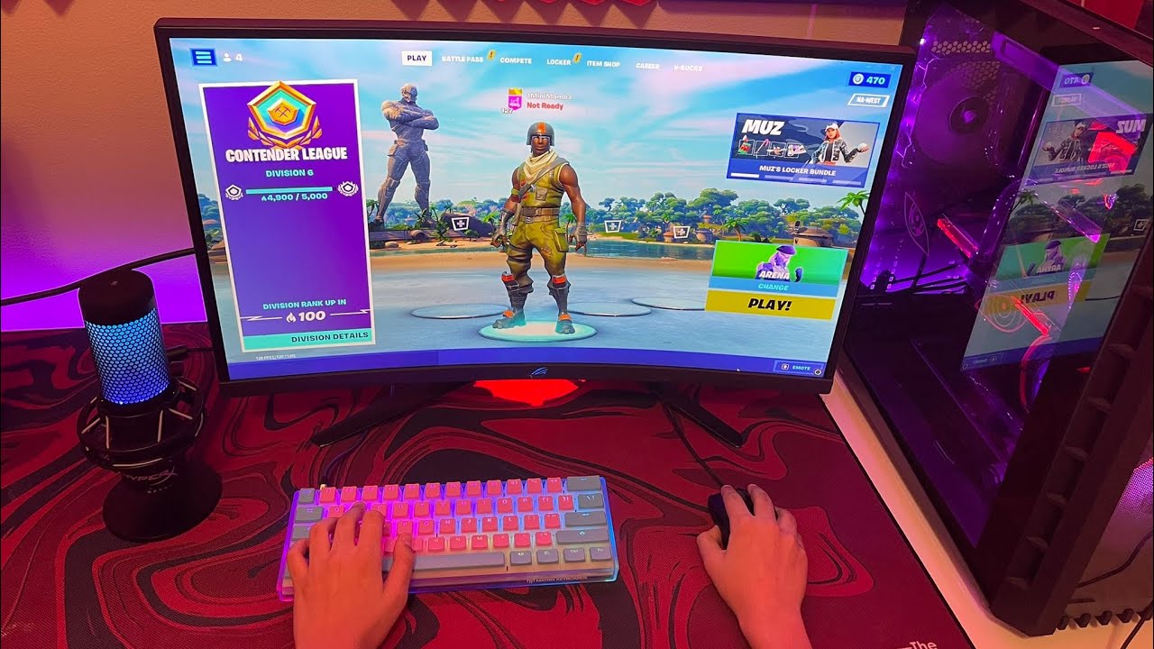 Fortnite But You Are Me (POV) Cotton Candy Clix Keyboard + $10,000 Custom Gaming PC!