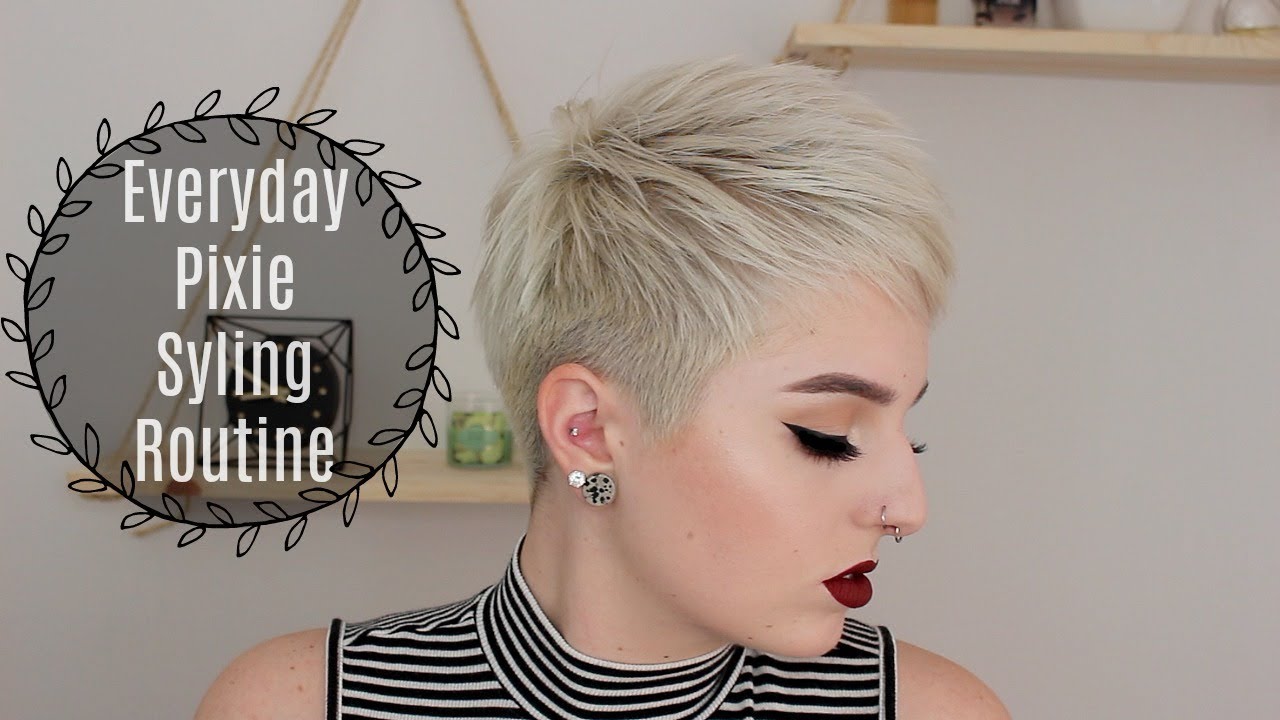Everyday pixie styling routine