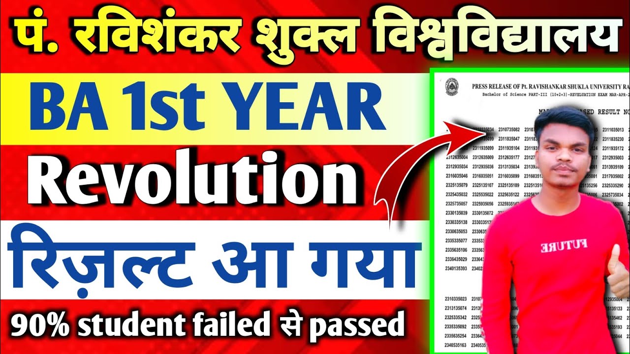 B.A First Year Revolution Results Declared 2023 ll PRSU B.A First Year Revolution Results 2023