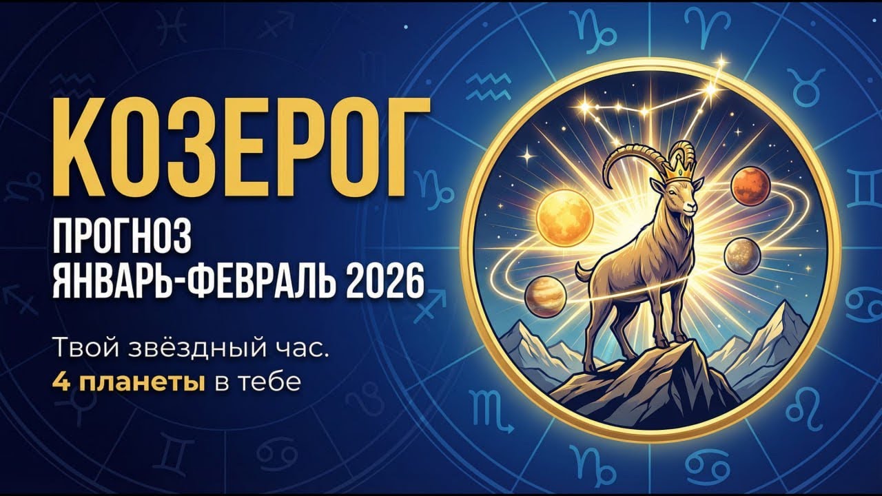 КОЗЕРОГ: ВАШ ЗВЁЗДНЫЙ ЧАС НАСТАЛ (4 планеты в вашем знаке!)ПРОГНОЗ ЯНВАРЬ-ФЕВРАЛЬ 2026
