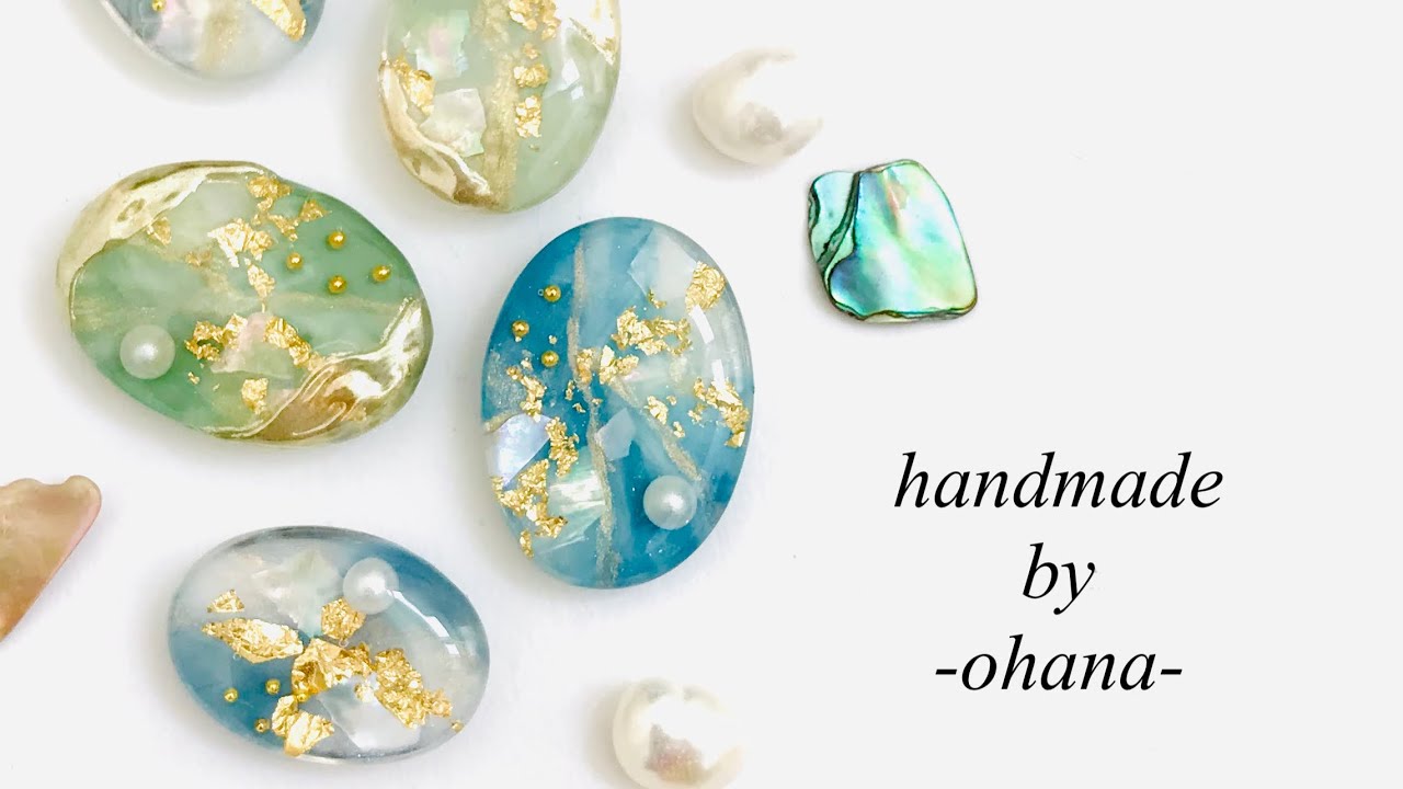 【モールドを使わないレジン】大理石風アクセサリーの作り方♪~How to make a marble design~