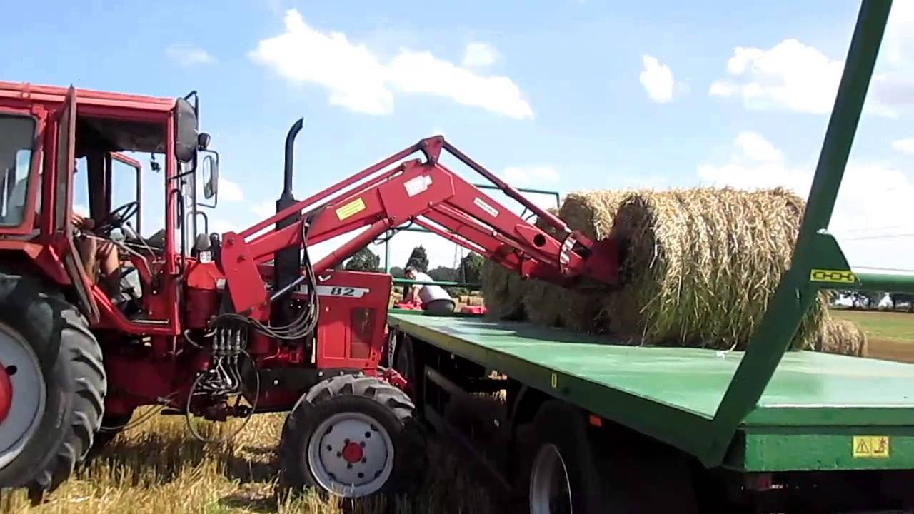Prasowanie i Zwożenie Słomy 2014 z Mtz 82 Ursus C-330