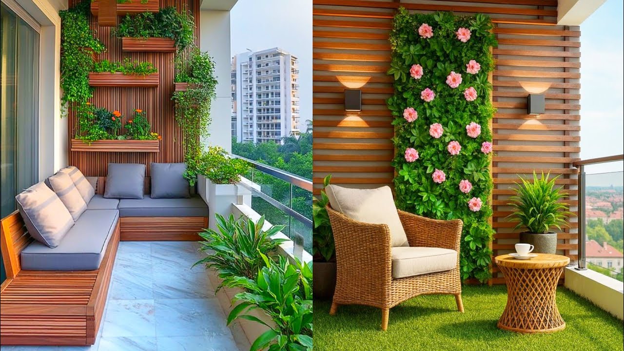 Small Balcony Design Ideas | Apartment Balcony Decor Ideas | Balcony Space Organization Patio Deck