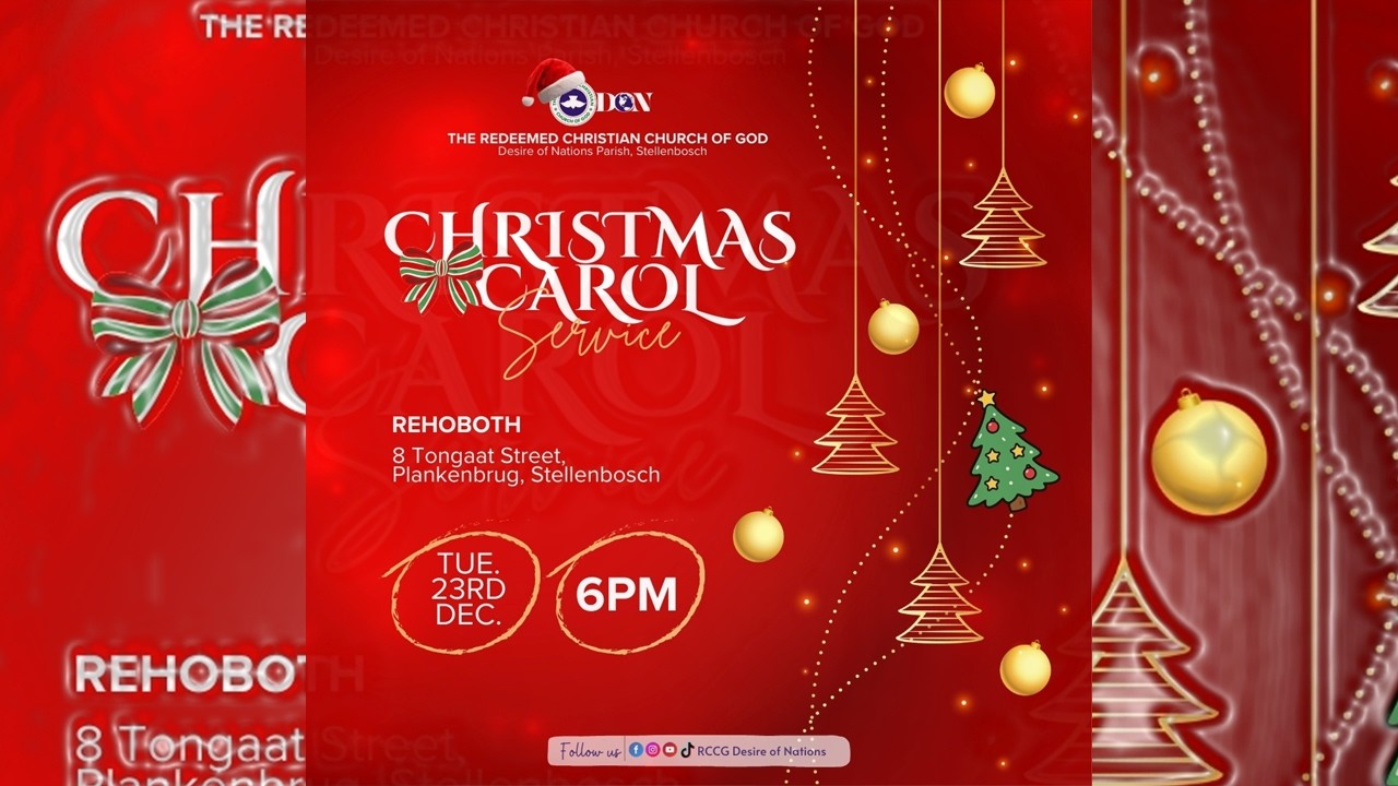 CHRISTMAS CAROL SERVICE - DECEMBER 23 2025 HEAVEN GAINED